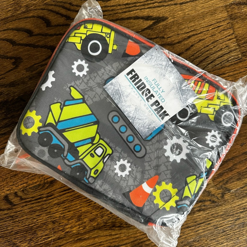 Brand New Fridge Pack Insulated Kids Construction Truck Lunchbox